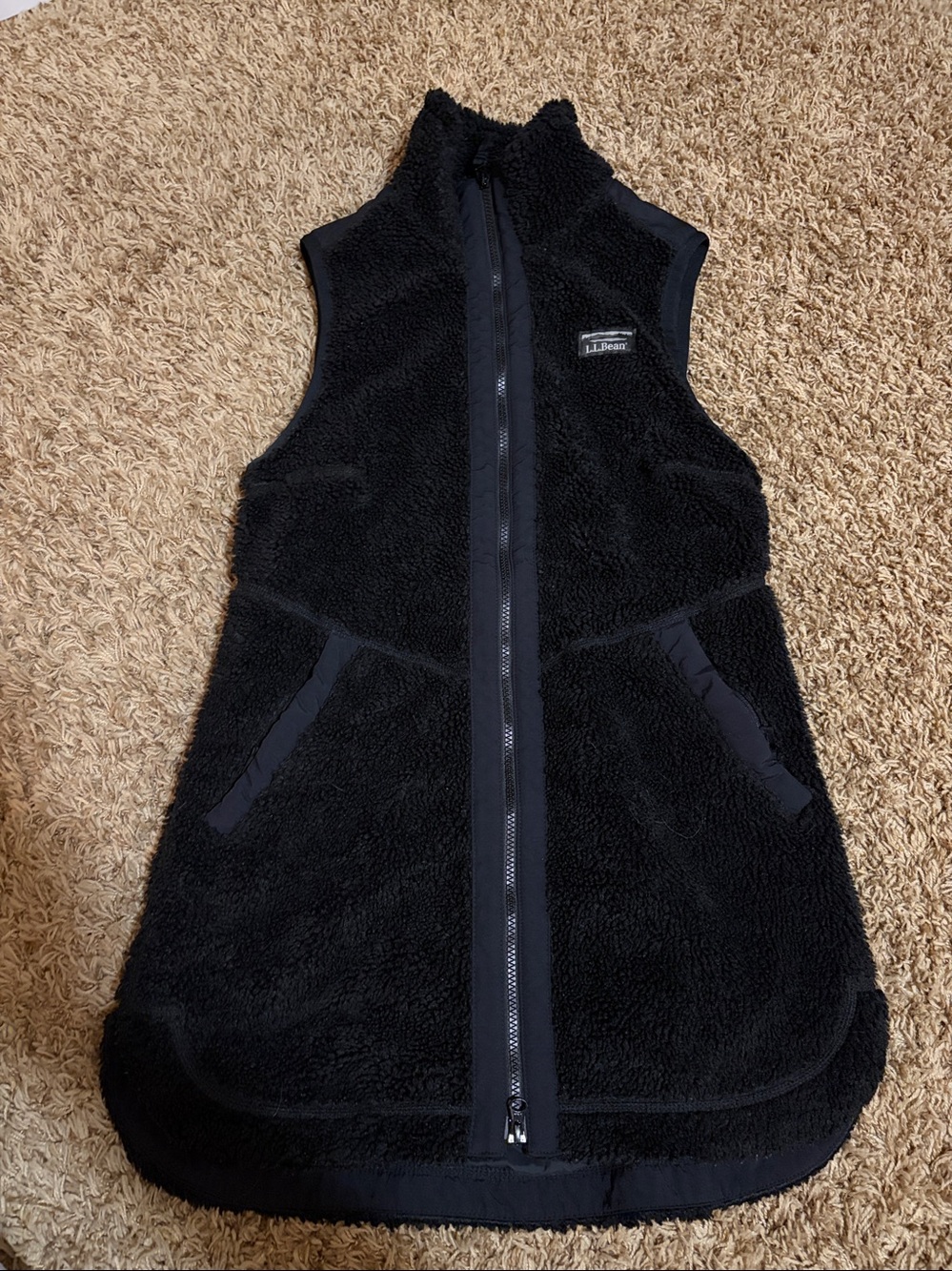 L.L. Bean Black Women's Fleece Vest